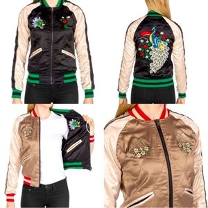 NWOT Straight to Hell Reversible Bomber Jacket